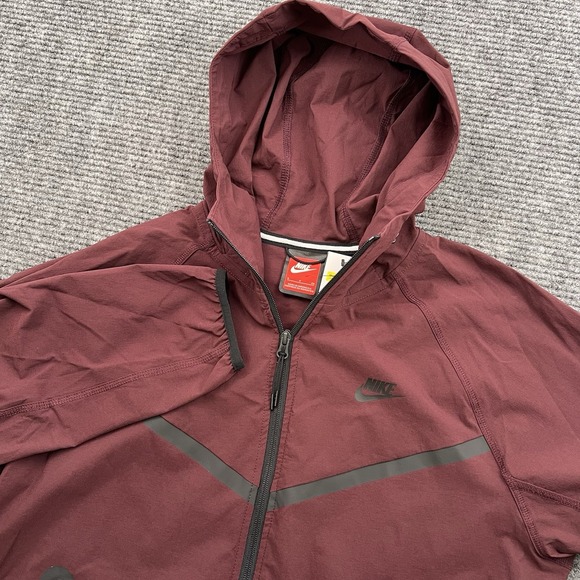 Nike Other - Nike Tech Woven Windbreaker Hooded Jacket Burgundy HM7151 Men's Small NWT $145